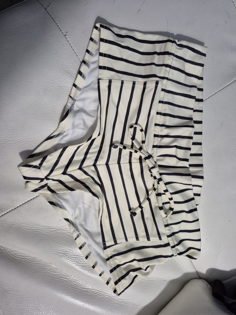 Billabong Black and White Striped Swim Bottoms